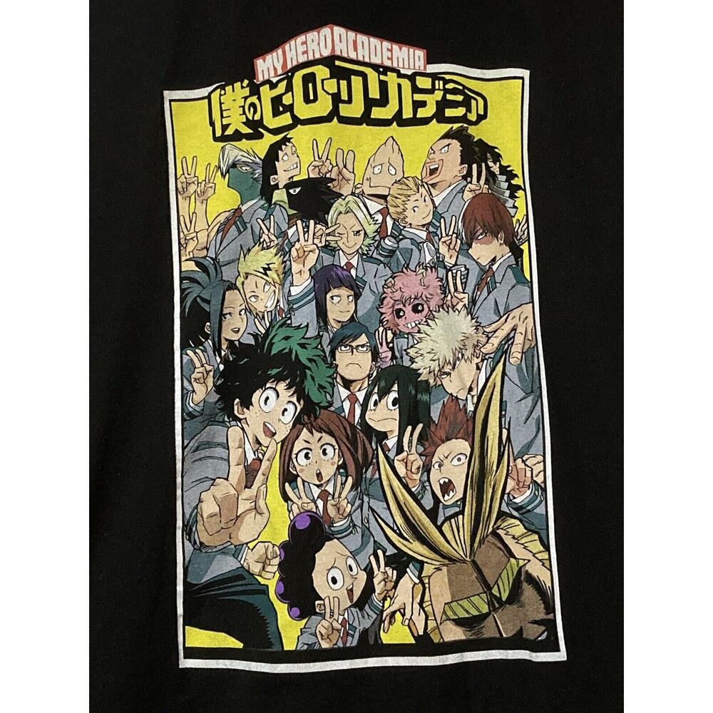 My Hero Academia T-shirt Adult Size Large Short Sleeve Black